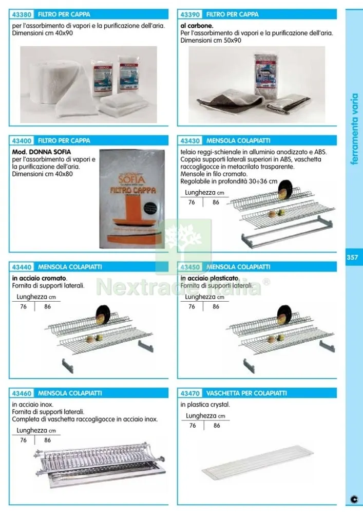 6COPPIE MENSOLE COLAPIATTI PLASTIFICATI CM. 76 CON SUPPORTI — Arredo — rif. FERX.37149 — foto 2