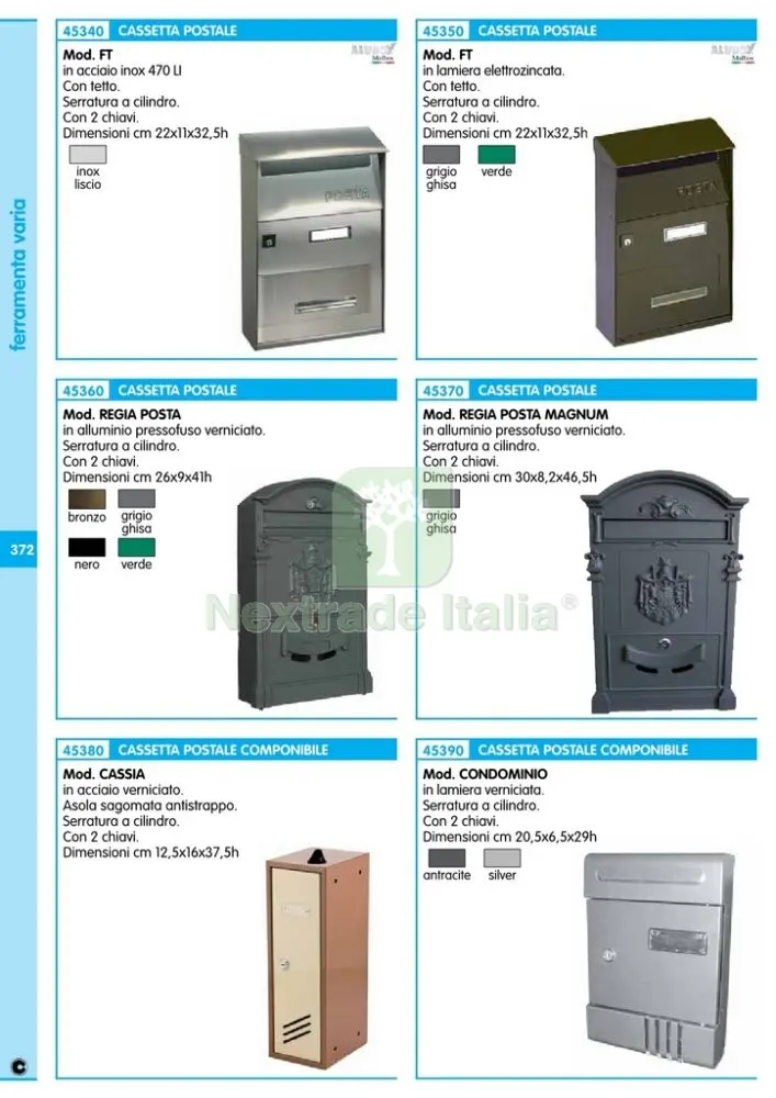 CASSETTA POSTALE VERTICALE ART. CASSIA (FOX/R) — Casalinghi e organizzazione — rif. FERX.2338 — foto 2 CASSETTA POSTALE VERTICALE ART. CASSIA (FOX/R) — Casalinghi e organizzazione — rif. FERX.2338 — foto 2