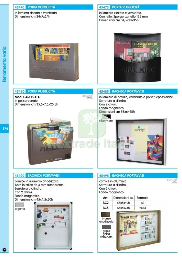 ALUBOX BACHECA MAGNET GHISA ART. BC5 55X73X5 — Casalinghi e organizzazione — rif. FERX.13400 — foto 2