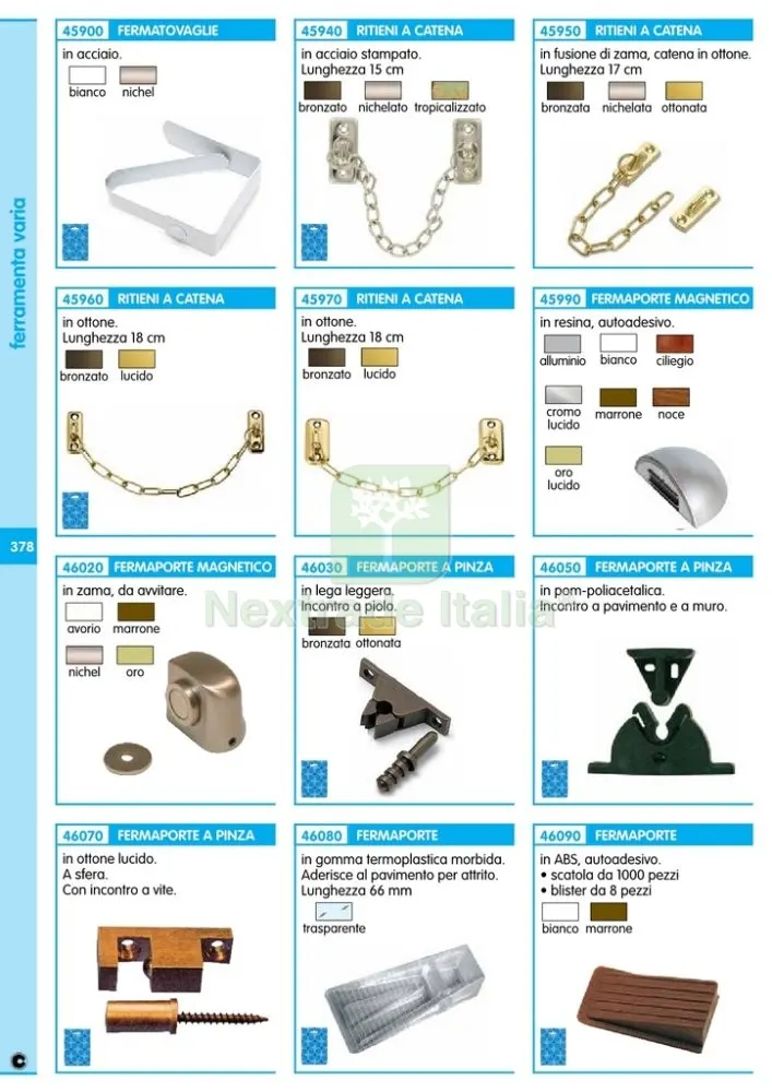 50PZ FERMAPORTE OTTONATO A PINZA — Pinze e tronchesi — rif. FERX.8903 — foto 2