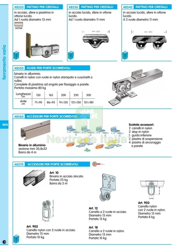 50PZ OMGE CARRELLO A 2 RUOTE ART. 18 — Ferramenta porte e finestre — rif. FERX.4435 — foto 2 50PZ OMGE CARRELLO A 2 RUOTE ART. 18 — Ferramenta porte e finestre — rif. FERX.4435 — foto 2