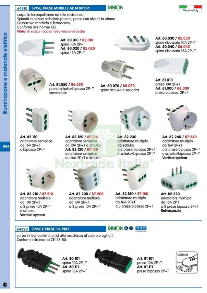 FME ART. 87.180BL ADATTATORE 16A+Terra/3 BIPASSO — Illuminazione — rif. FERX.84 — foto 2 FME ART. 87.180BL ADATTATORE 16A+Terra/3 BIPASSO — Illuminazione — rif. FERX.84 — foto 2