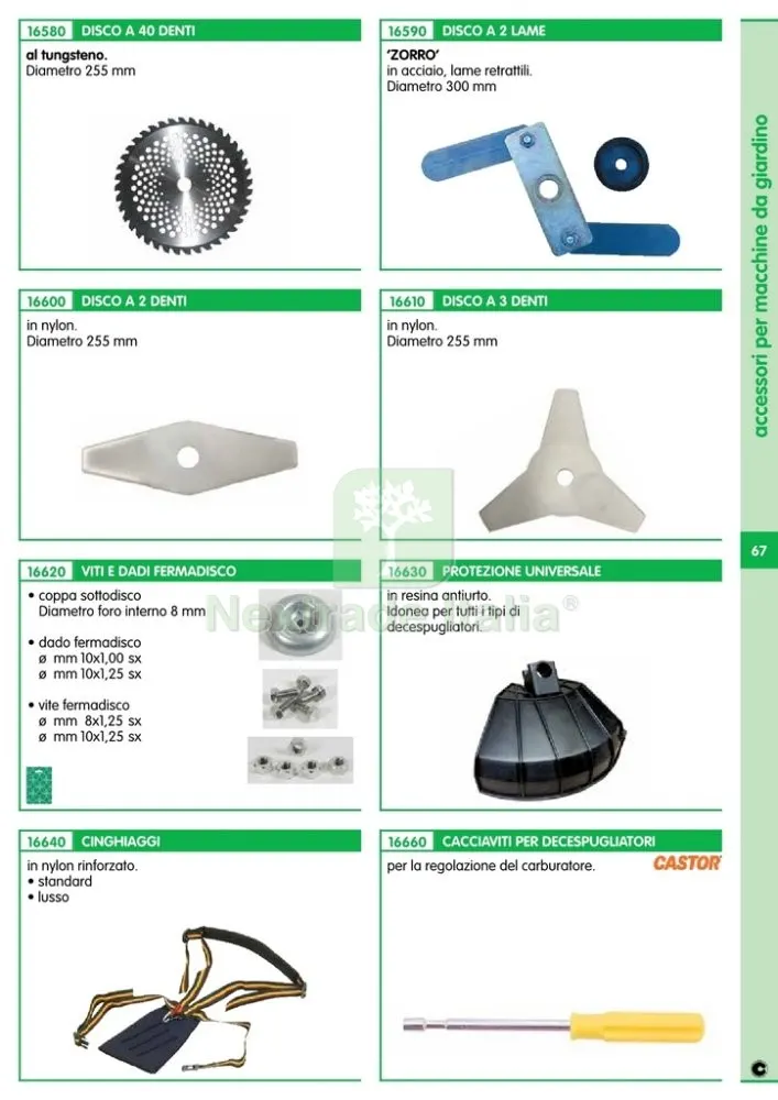 5PZ DADO FERMADISCO PER DECESPUGLIATORE 10X1,00 SX — Dischi e lame per decespugliatore — rif. FERX.12680 — foto 2