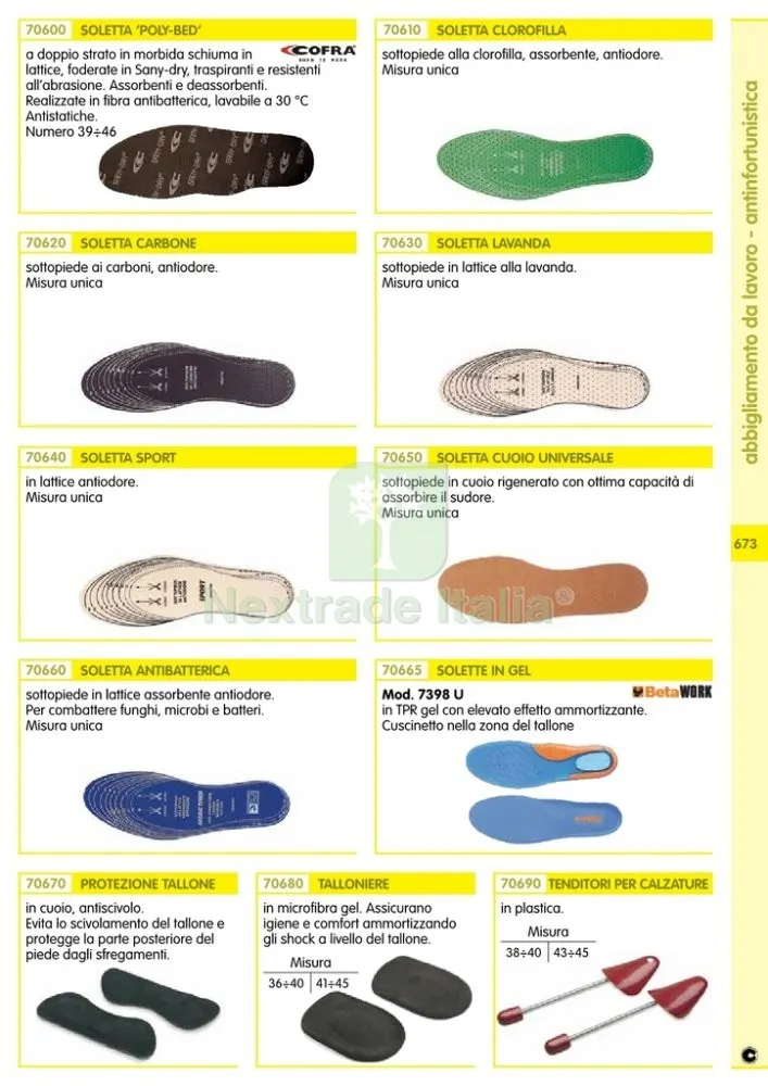 SOLETTE RICAMBIO POLY-BED TG.39 — Calzature antinfortunistiche — rif. FERX.40297 — foto 2