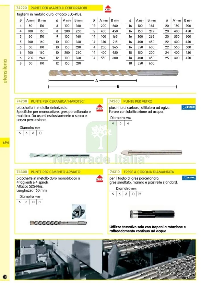 PUNTA SDS PLUS 4T X CEMENTO ARMATO 10X160 — Cemento, malte e collanti edili — rif. FERX.60052 — foto 2 PUNTA SDS PLUS 4T X CEMENTO ARMATO 10X160 — Cemento, malte e collanti edili — rif. FERX.60052 — foto 2