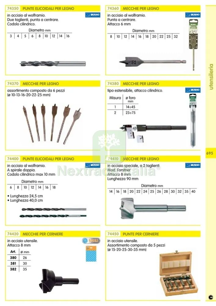 ASSORTIMENTO 5 PUNTE X CERNIERE (MM.15-20-25-30-35) — Cerniere e cardini — rif. FERX.20309 — foto 2 ASSORTIMENTO 5 PUNTE X CERNIERE (MM.15-20-25-30-35) — Cerniere e cardini — rif. FERX.20309 — foto 2