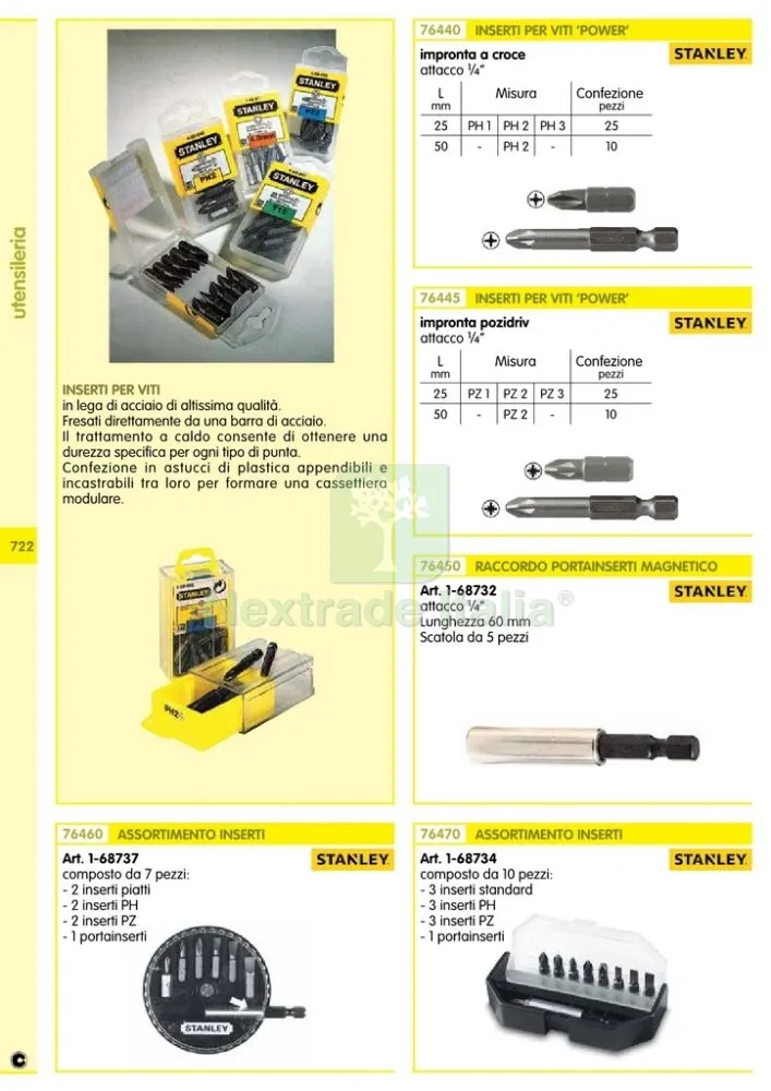 ST CONFEZIONE 5 PORTAINSERTI ART. 1.68.732 — Inserti e bit per avvitatori — rif. FERX.36073 — foto 2 ST CONFEZIONE 5 PORTAINSERTI ART. 1.68.732 — Inserti e bit per avvitatori — rif. FERX.36073 — foto 2