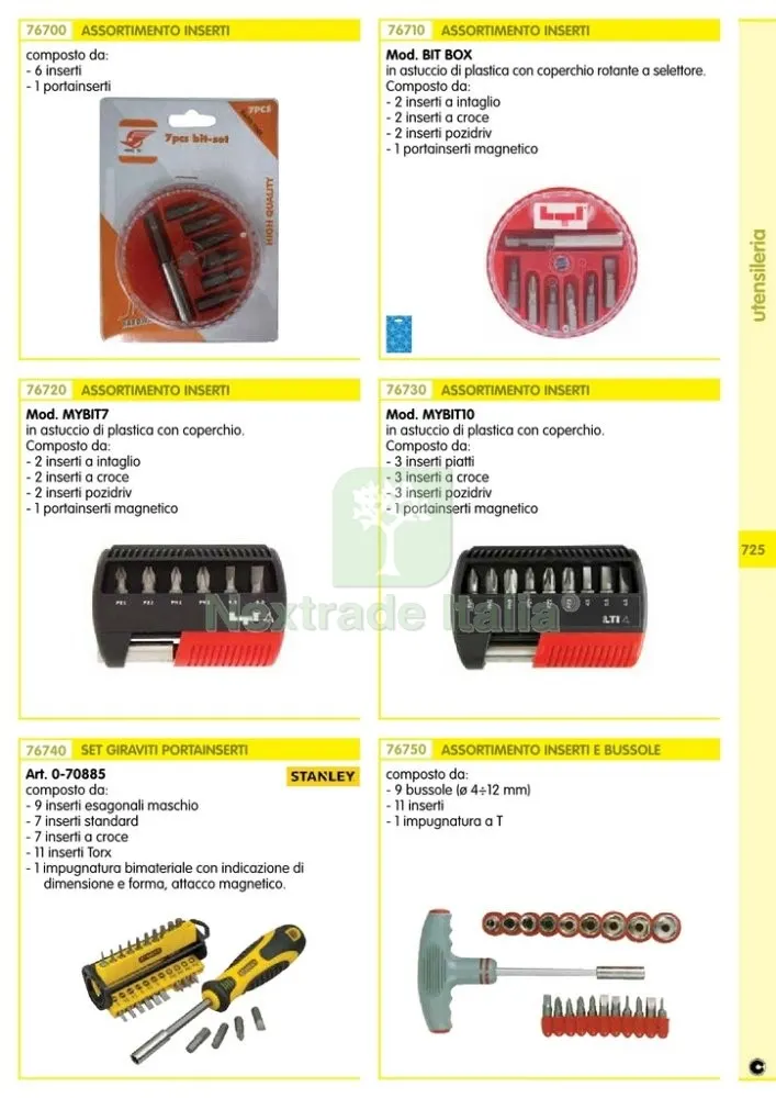 12CF INSERTI PER AVVITATORE SET PZ.7 RIF.76740 — Inserti e bit per avvitatori — rif. FERX.12137 — foto 2 12CF INSERTI PER AVVITATORE SET PZ.7 RIF.76740 — Inserti e bit per avvitatori — rif. FERX.12137 — foto 2