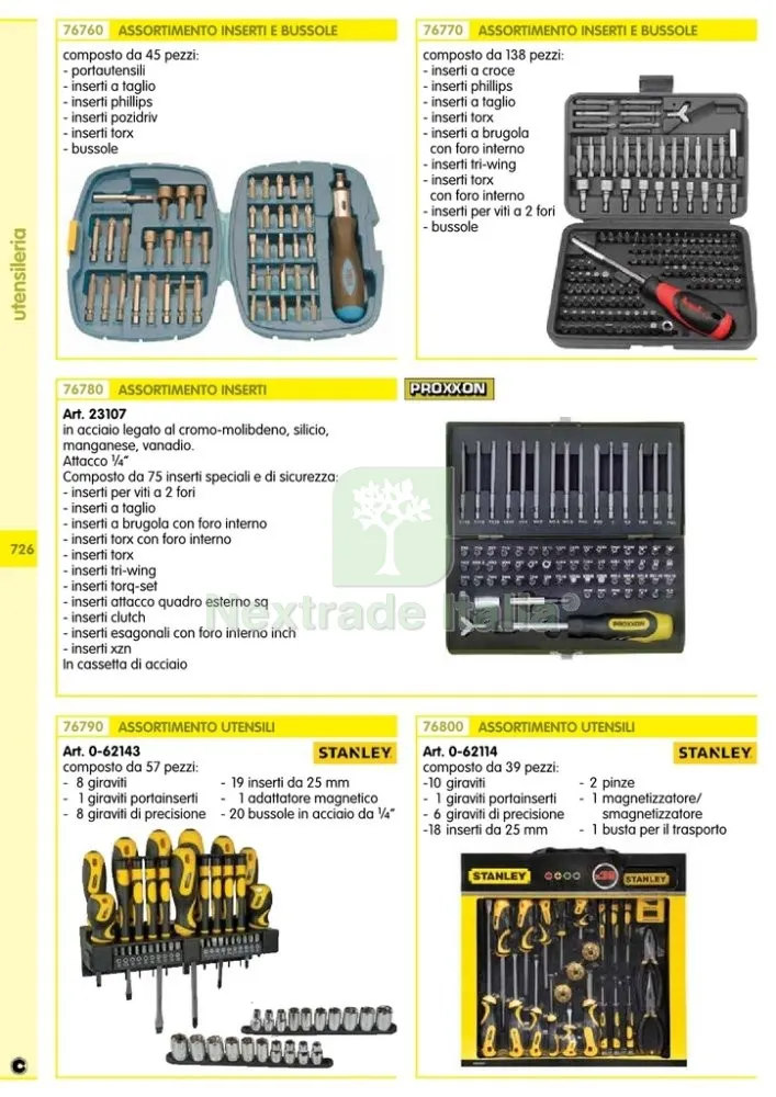 PROXXON 23107 INSERTI SPECIALI 75 PZ — Serrature e cilindri — rif. FERX.34132 — foto 2 PROXXON 23107 INSERTI SPECIALI 75 PZ — Serrature e cilindri — rif. FERX.34132 — foto 2