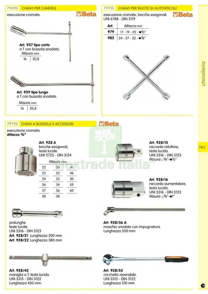 BETA ART. 928 CHIAVE A BUSSOLA ESAGONALE GR.24 — Chiavi e bussole — rif. FERX.2022 — foto 2