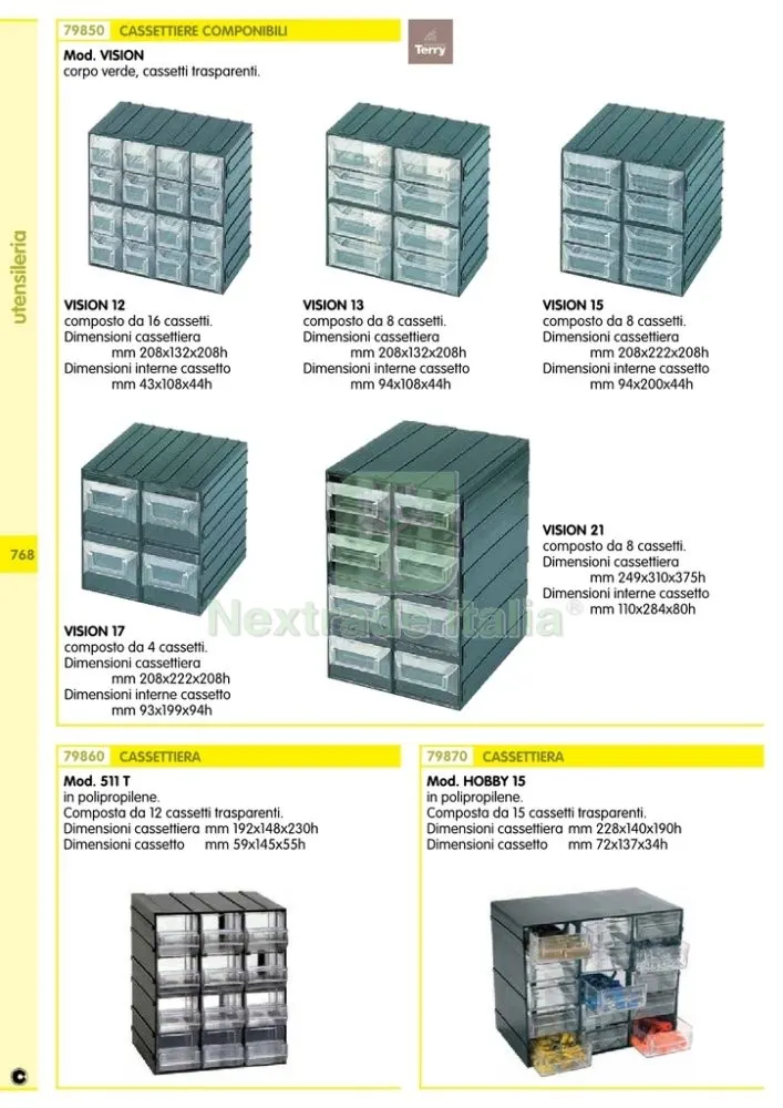 4PZ CASSETTIERA TERRY "VISION 12" A 16 SCOMPARTI — Arredo — rif. FERX.17033 — foto 2 4PZ CASSETTIERA TERRY "VISION 12" A 16 SCOMPARTI — Arredo — rif. FERX.17033 — foto 2