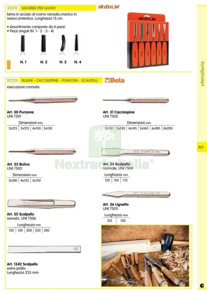 SGORBIA PER LEGNO CON MANICO N.3 — Misurazione e taglio manuale — rif. FERX.40018 — foto 2