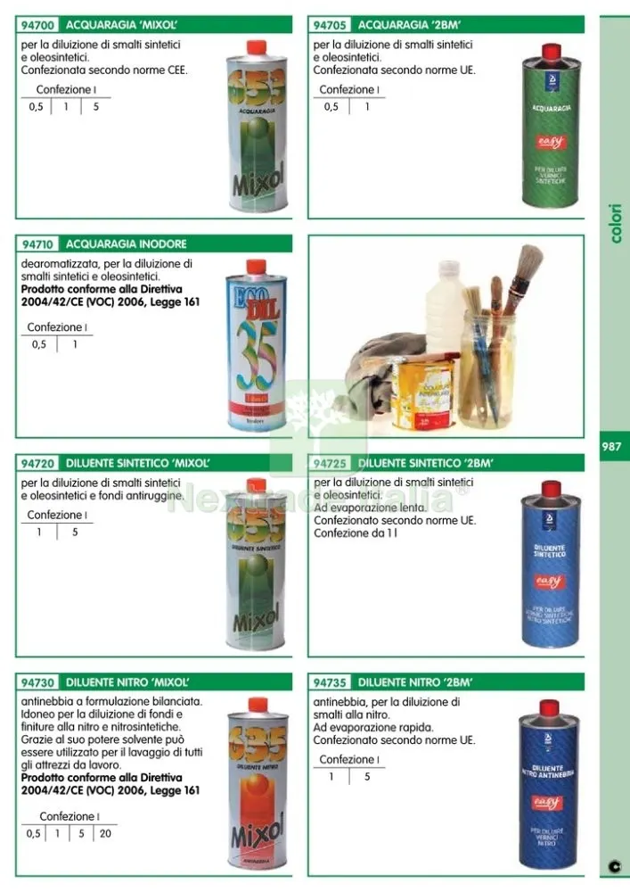 4PZ ACQUARAGIA "MIXOL" LT. 5 — Diluenti e solventi — rif. FERX.26315 — foto 2 4PZ ACQUARAGIA "MIXOL" LT. 5 — Diluenti e solventi — rif. FERX.26315 — foto 2