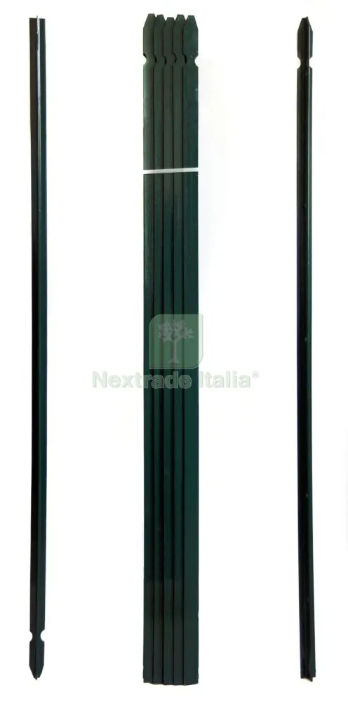 10PZ PALETTO A "T" SEZIONE MM 30X30X3 ALTEZZA 225 CM PLASTIFICATO VERDE PER RECINZIONI — Reti e recinzioni — rif. FERX.74295.STOCK — foto 2 10PZ PALETTO A "T" SEZIONE MM 30X30X3 ALTEZZA 225 CM PLASTIFICATO VERDE PER RECINZIONI — Reti e recinzioni — rif. FERX.74295.STOCK — foto 2