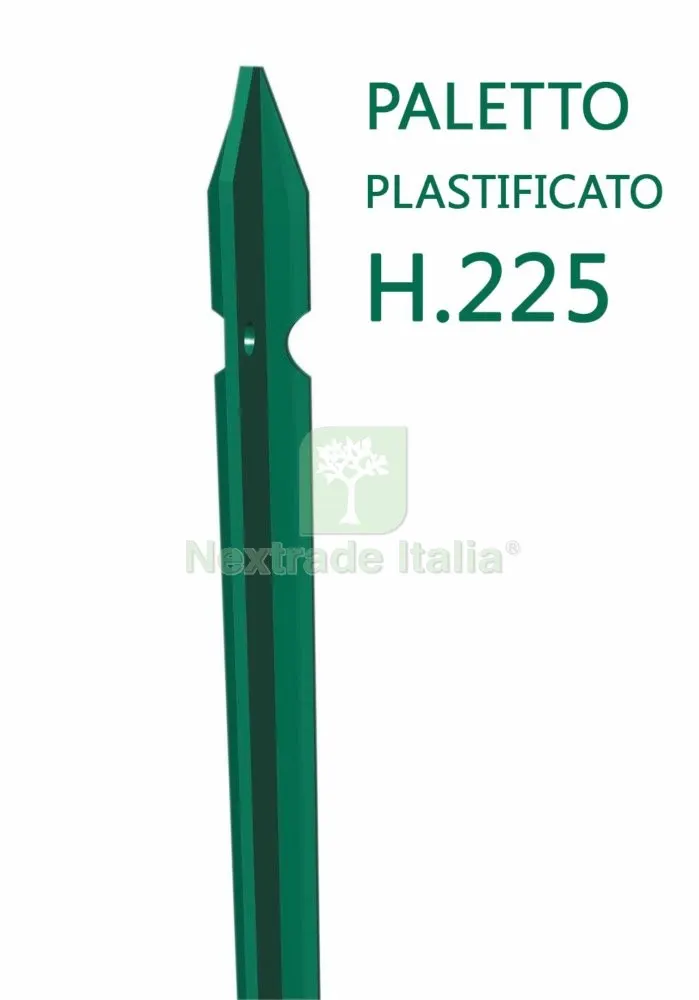 10PZ PALETTO A "T" SEZIONE MM 30X30X3 ALTEZZA 225 CM PLASTIFICATO VERDE PER RECINZIONI — Reti e recinzioni — rif. FERX.74295.STOCK 10PZ PALETTO A "T" SEZIONE MM 30X30X3 ALTEZZA 225 CM PLASTIFICATO VERDE PER RECINZIONI — Reti e recinzioni — rif. FERX.74295.STOCK