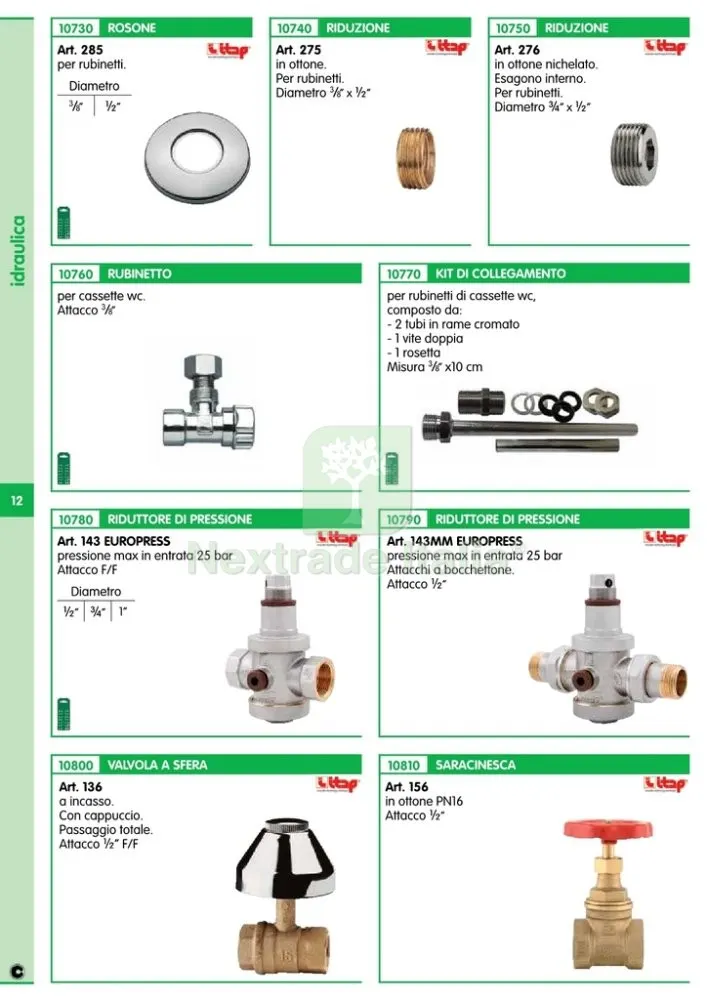 10PZ RUBINETTO CROMATO X CASSETTA WC GR. 3/8 — Sanitari e ceramiche — rif. FERX.26006 — foto 2