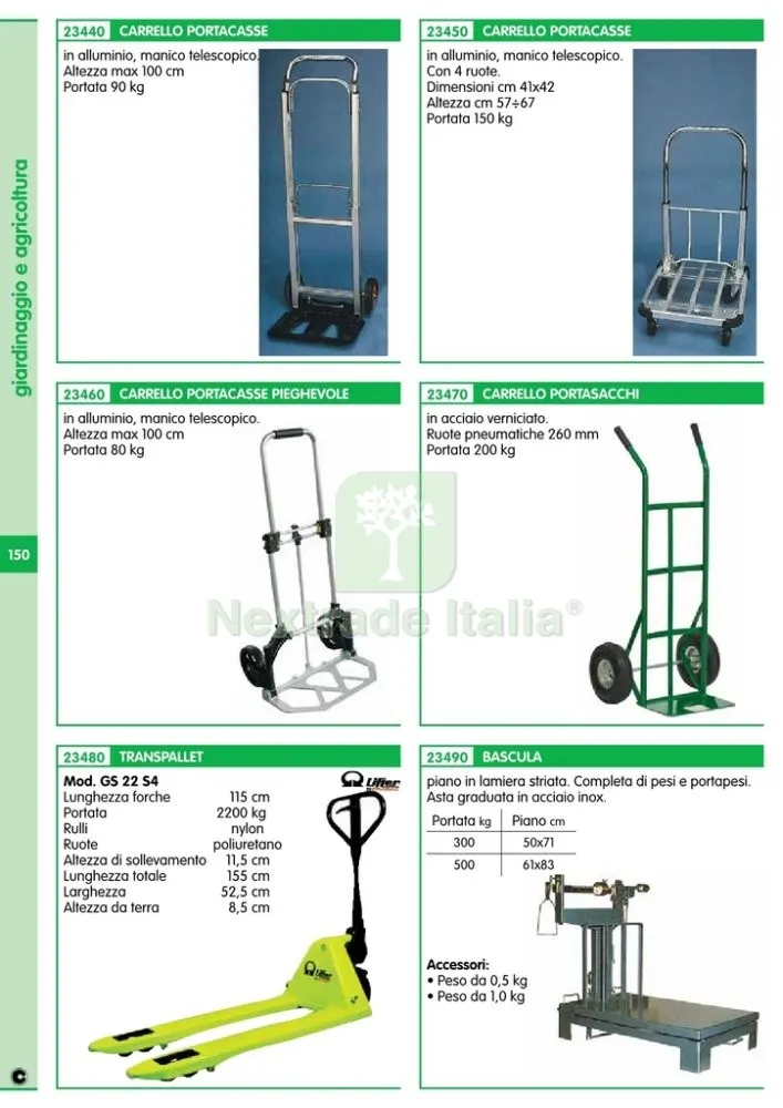 CARRELLO PORTACASSE ALLUMINIO TELESCOPICO 4 RUOTE 150 KG — Accessori bagno — rif. FERX.15168 — foto 2