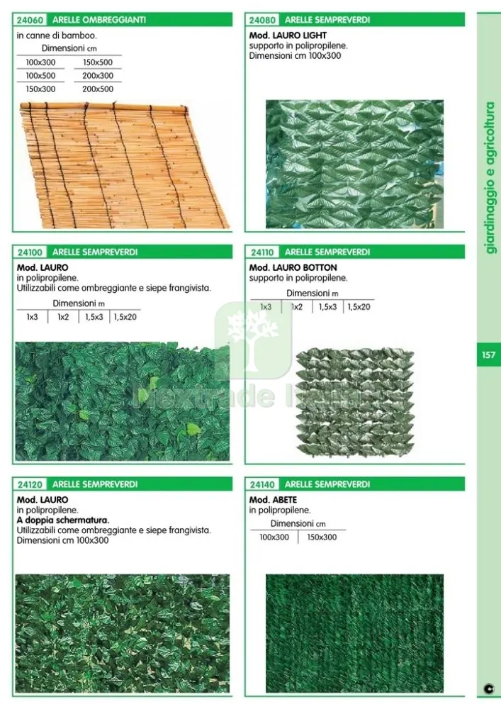 ARELLE SEMPREVERDI LAURO MT. 1,00X20 — Arelle e frangivista — rif. FERX.550 — foto 2