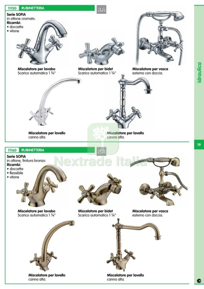 SERIE SOFIA MONOFORO X LAVELLO A CROCE CROMO 25412C — Sanitari e ceramiche — rif. FERX.7241 — foto 2 SERIE SOFIA MONOFORO X LAVELLO A CROCE CROMO 25412C — Sanitari e ceramiche — rif. FERX.7241 — foto 2