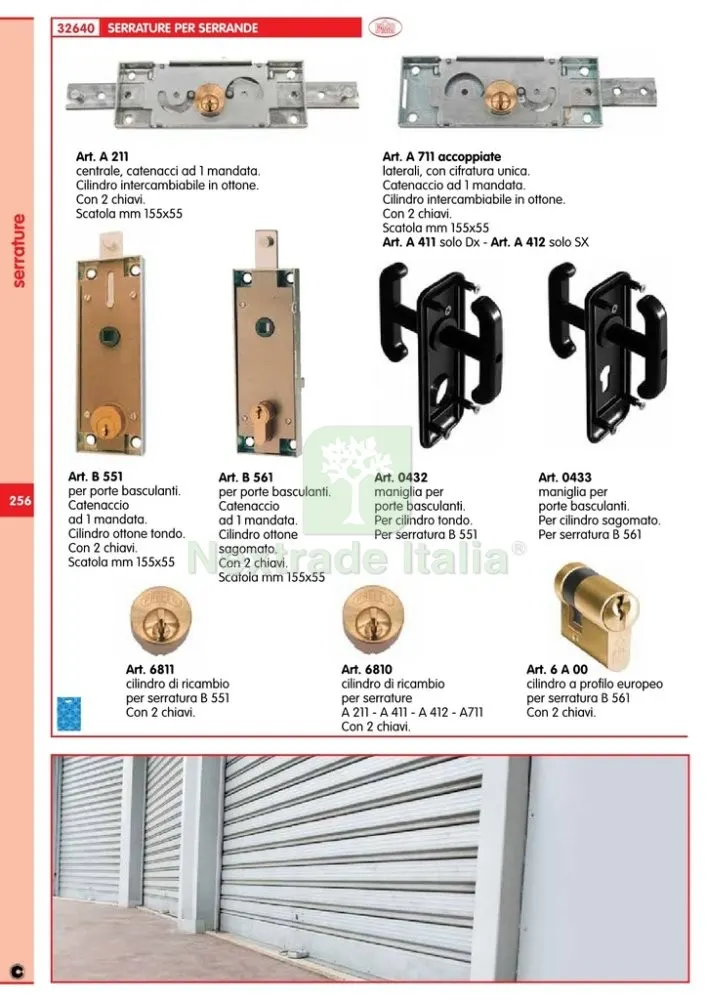 PREFER MANIGLIA X PORTE BASCULANTI CILINDRO TONDO ART. 0432 — Serrature e cilindri — rif. FERX.15905 — foto 2 PREFER MANIGLIA X PORTE BASCULANTI CILINDRO TONDO ART. 0432 — Serrature e cilindri — rif. FERX.15905 — foto 2