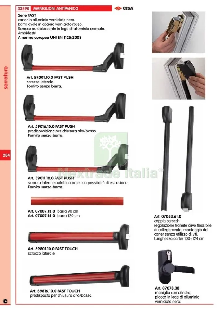 Cisa 59816.10.0 Maniglione Antipanico Fast Touch ALT/B — Maniglie e pomelli — rif. FERX.7789 — foto 2
