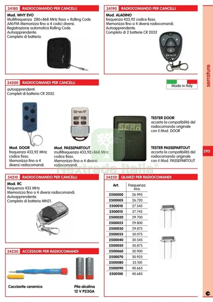 TESTER RADIOCOMANDO 'DOOR' — Automazioni cancello — rif. FERX.92705 — foto 2