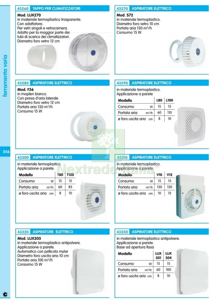 ASPIRATORE ELETTRICO ART. LUX243 — Ventilatori e aspiratori — rif. FERX.2912 — foto 2