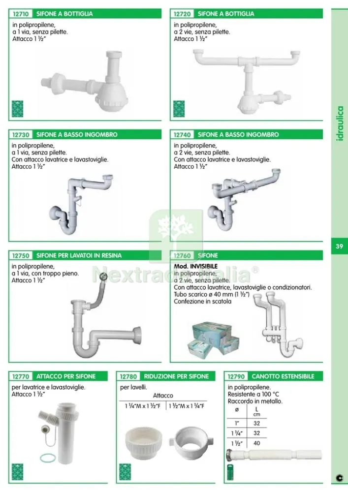 20PZ ATTACCO LAVATRICE X SIFONI GR.1".1/2 — Scarichi e sifoni — rif. FERX.23223 — foto 2 20PZ ATTACCO LAVATRICE X SIFONI GR.1".1/2 — Scarichi e sifoni — rif. FERX.23223 — foto 2