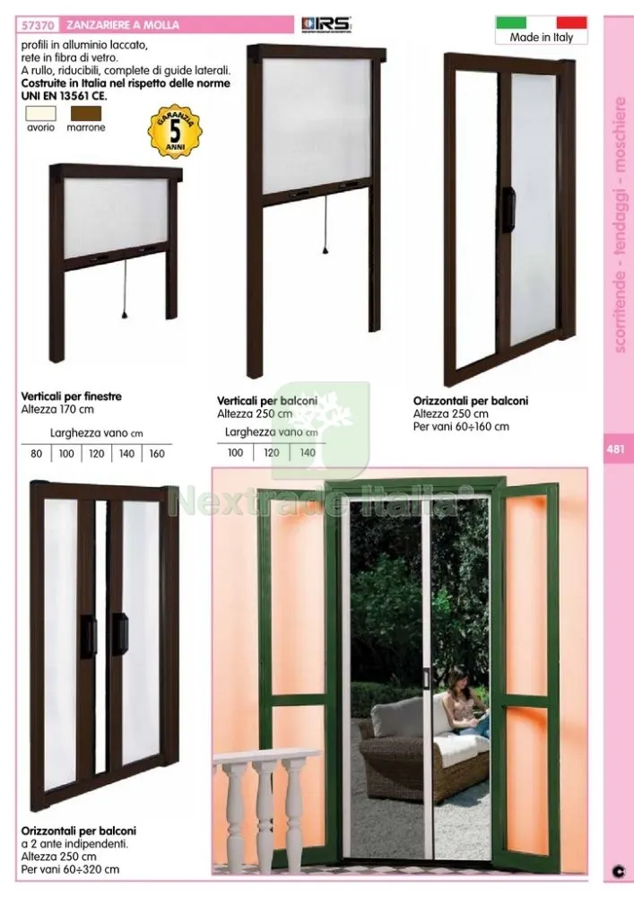 Zanzariera IRS-CE Avorio 140X170 CM — Tende e zanzariere — rif. FERX.34878 — foto 2 Zanzariera IRS-CE Avorio 140X170 CM — Tende e zanzariere — rif. FERX.34878 — foto 2