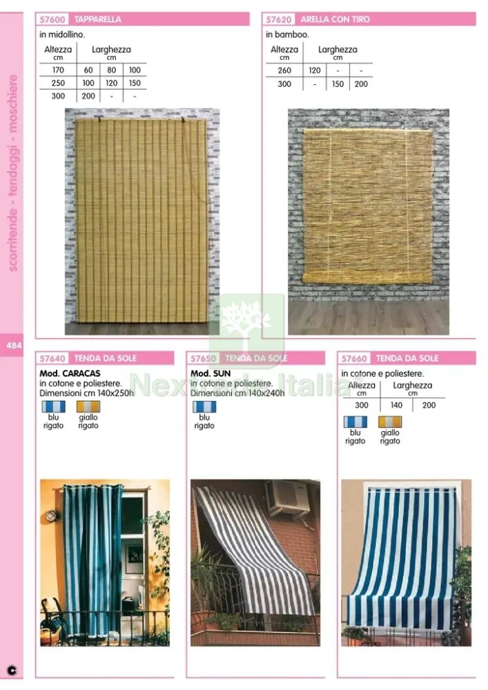 5PZ ARELLA OMBREGGIANTE CON TIRO 120X260 CM (8KNS) — Arelle e frangivista — rif. FERX.10629 — foto 2