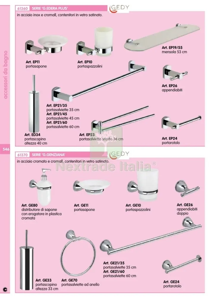 GEDY GE70 GENZIANA PORTASALVIETTE ANELLO CR — Accessori bagno — rif. FERX.60158 — foto 2 GEDY GE70 GENZIANA PORTASALVIETTE ANELLO CR — Accessori bagno — rif. FERX.60158 — foto 2