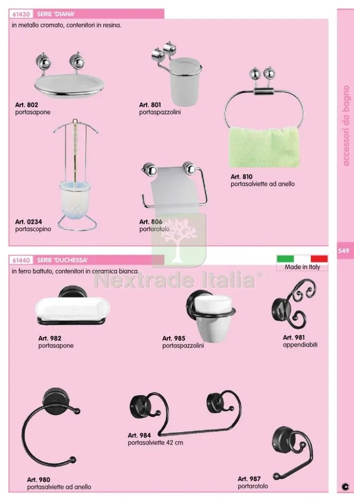 DIANA XL-801 PORTASPAZZOLINO CROMO — Accessori bagno — rif. FERX.23503 — foto 2 DIANA XL-801 PORTASPAZZOLINO CROMO — Accessori bagno — rif. FERX.23503 — foto 2