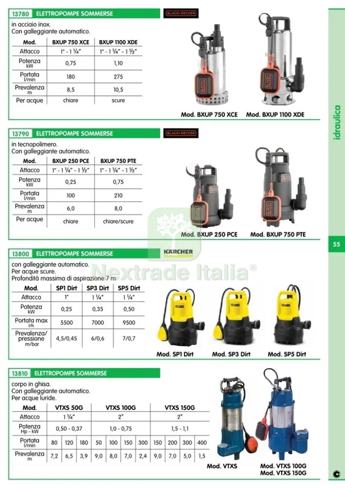 ELETTROPOMPA VORTEX ACQUE LURIDE 0,5 HP VTXS050G — Pompe — rif. FERX.2761 — foto 2 ELETTROPOMPA VORTEX ACQUE LURIDE 0,5 HP VTXS050G — Pompe — rif. FERX.2761 — foto 2
