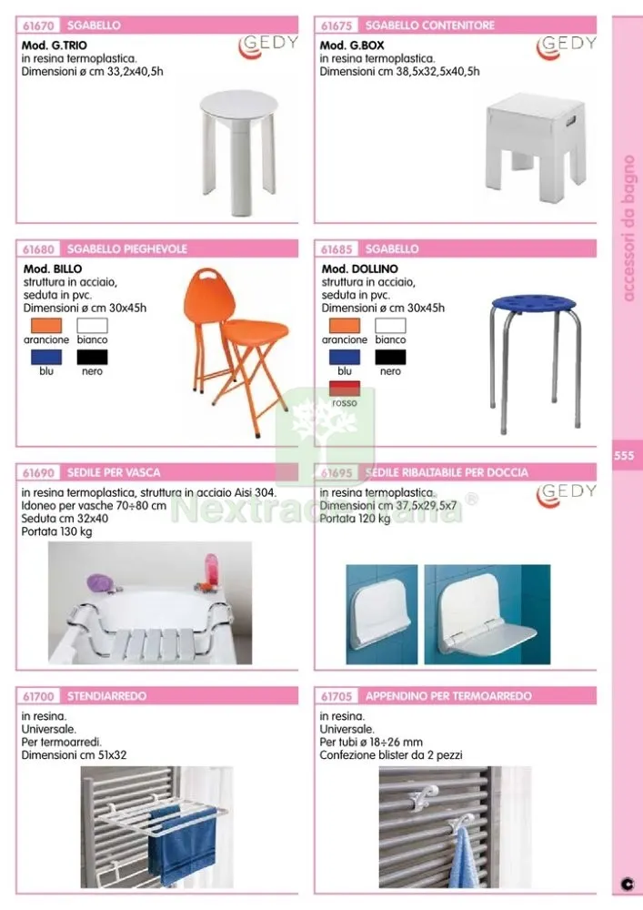 GEDY DI82 SEDILE RIBALTABILE PER DOCCIA — Accessori bagno — rif. FERX.36402 — foto 2 GEDY DI82 SEDILE RIBALTABILE PER DOCCIA — Accessori bagno — rif. FERX.36402 — foto 2
