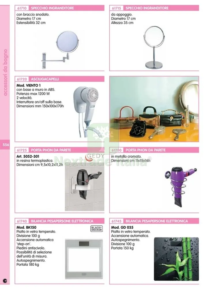 GEDY 5052.000 SUPPORTO ASCUGACAPELLI BIANCO — Accessori bagno — rif. FERX.18749 — foto 2