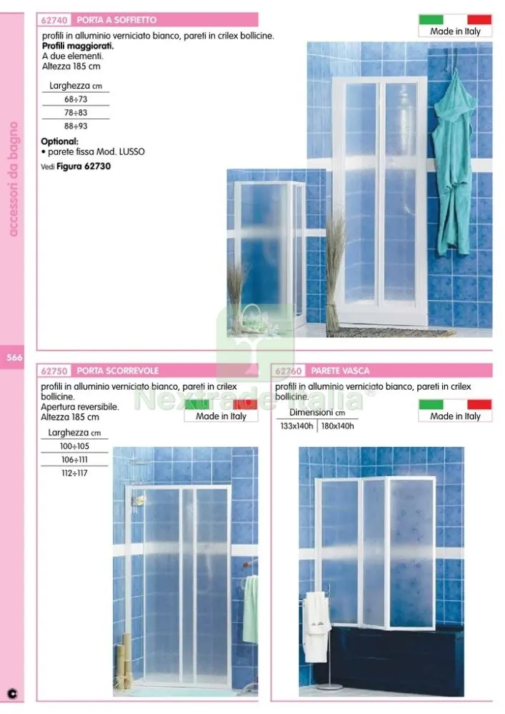 Porta Scorrevole Doccia 100/105 Bianco P01 — Ferramenta porte e finestre — rif. FERX.22892 — foto 2 Porta Scorrevole Doccia 100/105 Bianco P01 — Ferramenta porte e finestre — rif. FERX.22892 — foto 2