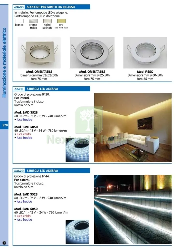 10PZ FARETTI QUADRATI AD INCASSO ORIENTABILE X LED GU10 BIANCO — Illuminazione — rif. FERX.83844 — foto 2