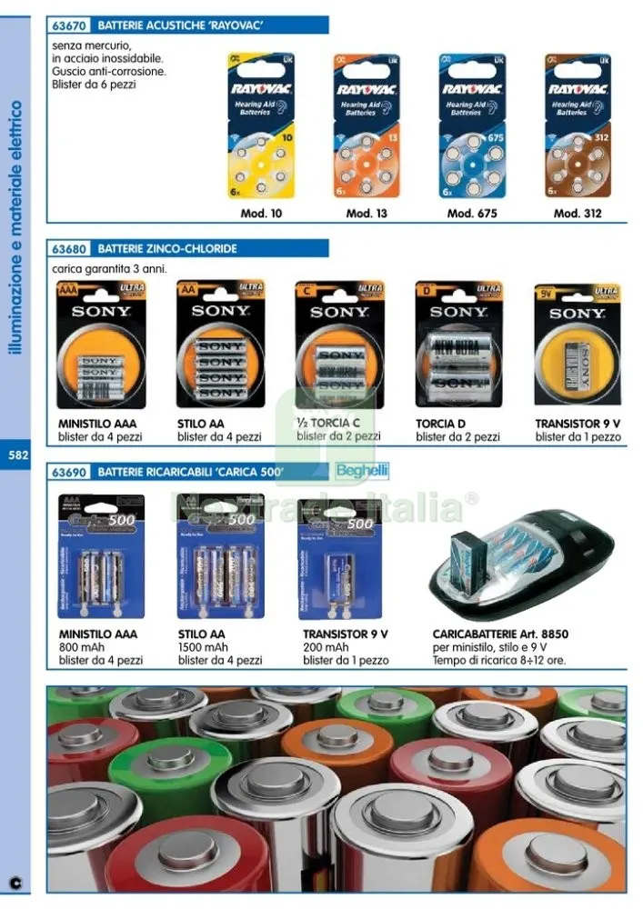 10BLISTER VARTA BATTERIA ACUSTICA 675 BL.6PZ. — Caricabatterie e alimentatori — rif. FERX.93494 — foto 2