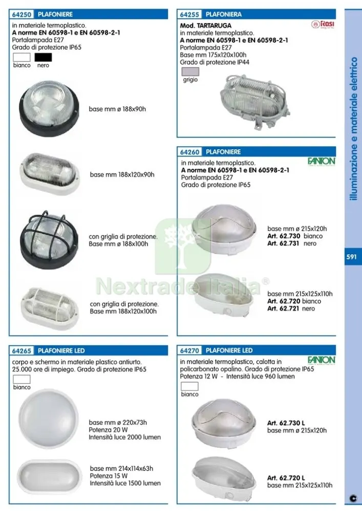 FME ART.62.730 PLAFONIERA TONDA D.215 BIANCO — Illuminazione — rif. FERX.10685 — foto 2