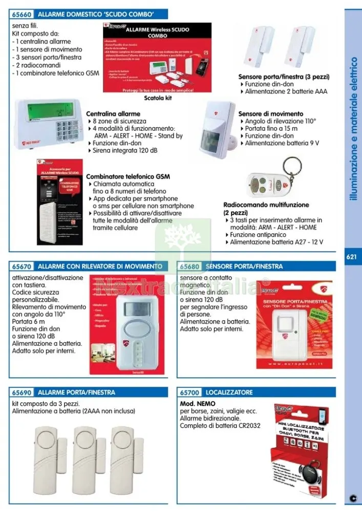 ALLARME PORTE/FINESTRE KIT DA 3 PEZZI — Interruttori e prese — rif. FERX.94359 — foto 2 ALLARME PORTE/FINESTRE KIT DA 3 PEZZI — Interruttori e prese — rif. FERX.94359 — foto 2