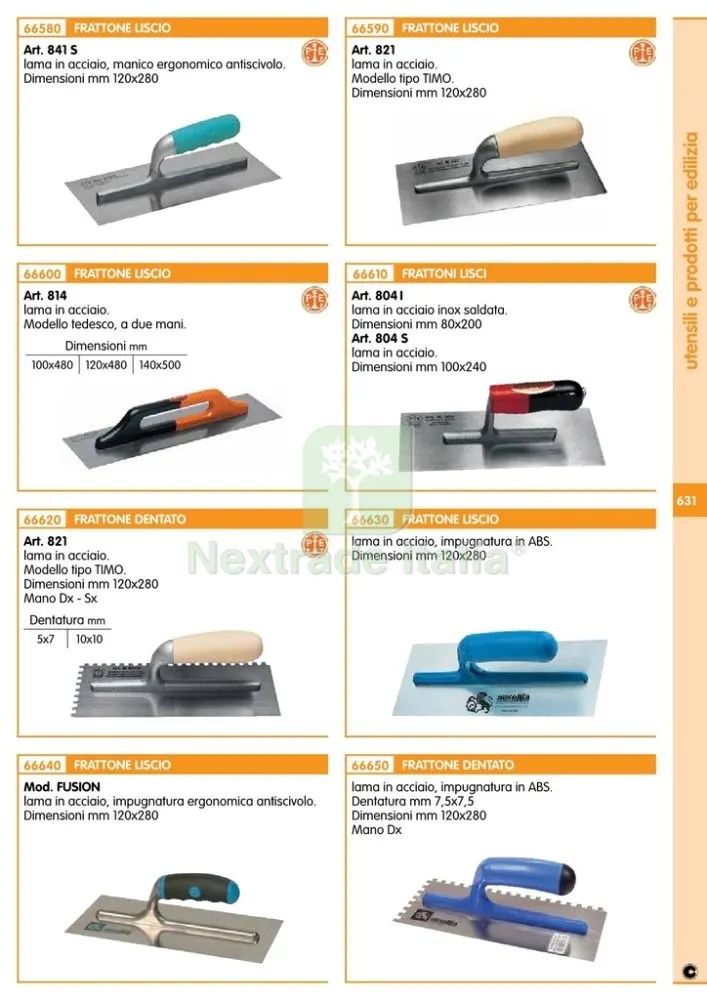 6PZ AUSONIA FRATTONE ACCIAIO DENTATO — Utensili e segnaletica — rif. FERX.2754 — foto 2