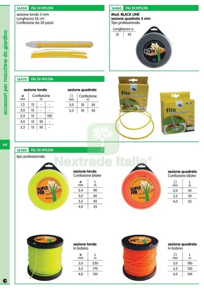 FILO NYLON PROFESSIONAL TONDO DIAMETRO 3,0X230MT.(KG2-LB4) — Ricambi e accessori macchine da giardino — rif. FERX.38849 — foto 2