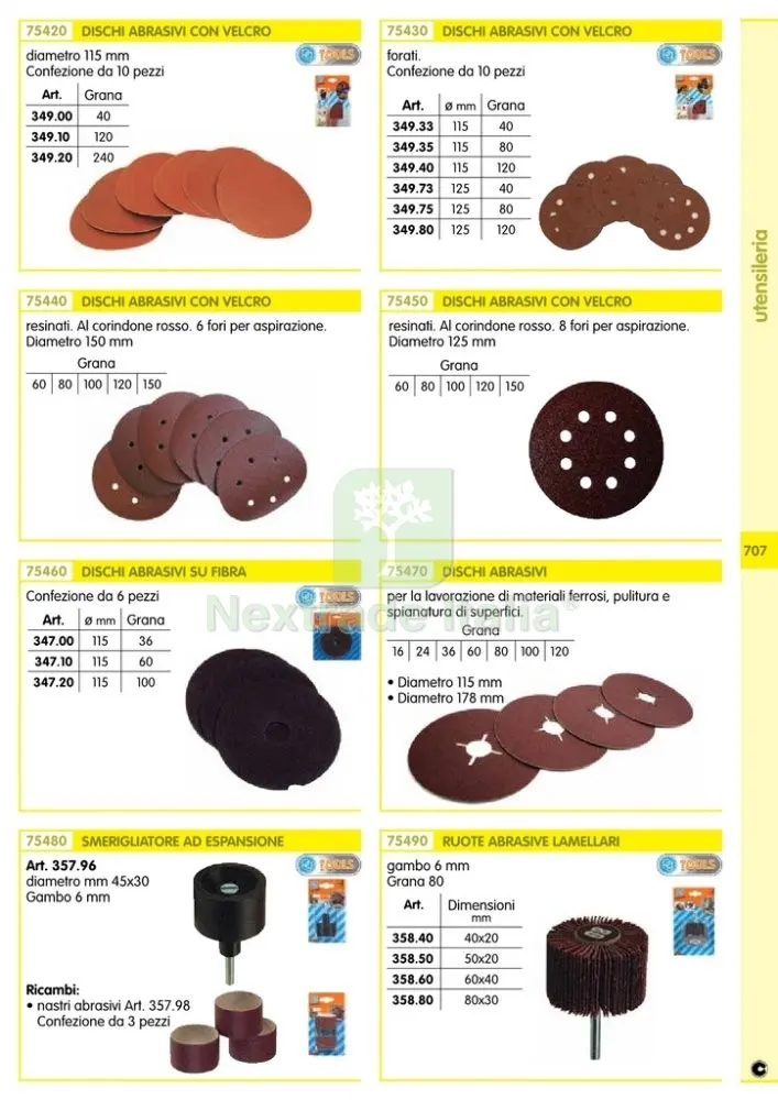 POGGI ART. 349.40 10 DISCHI ABRASIVI DIAMETRO 115 GR.120 — Abrasivi e mole — rif. FERX.47787 — foto 2 POGGI ART. 349.40 10 DISCHI ABRASIVI DIAMETRO 115 GR.120 — Abrasivi e mole — rif. FERX.47787 — foto 2