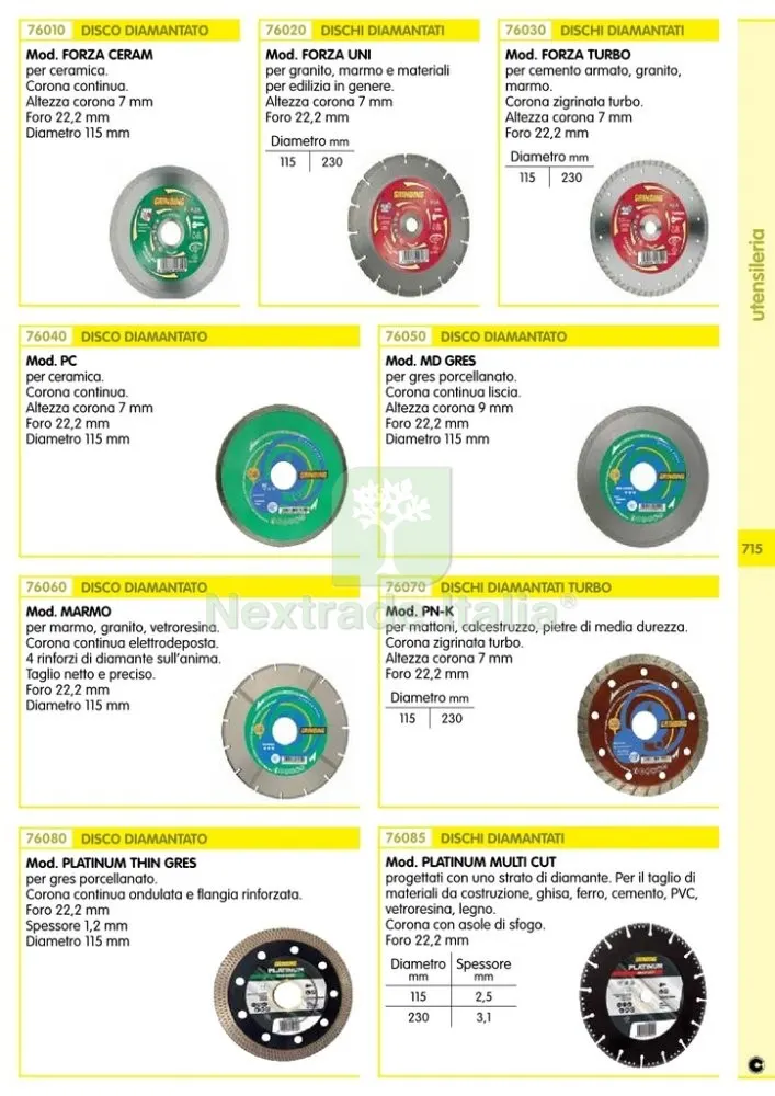 FORZA by GRINDING DISCO DIAMETRO SETT MM. 230 — Punte, frese e dischi — rif. FERX.5642 — foto 2 FORZA by GRINDING DISCO DIAMETRO SETT MM. 230 — Punte, frese e dischi — rif. FERX.5642 — foto 2
