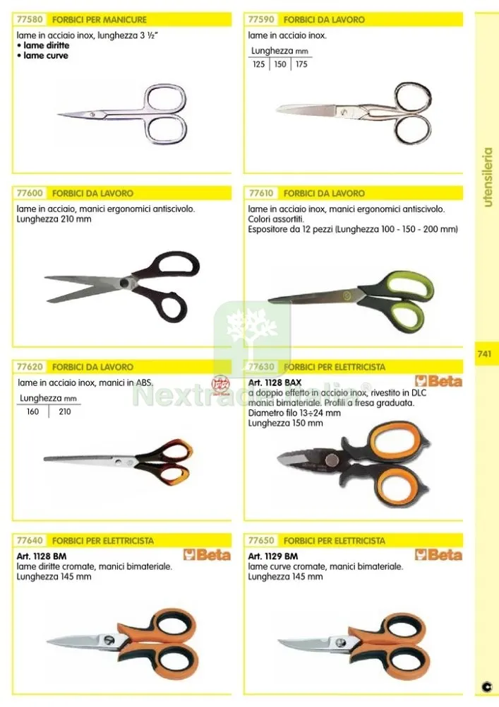 12PZ FORBICI MANICURE DIRITTE 3 1/2 — Misurazione e taglio manuale — rif. FERX.24600 — foto 2