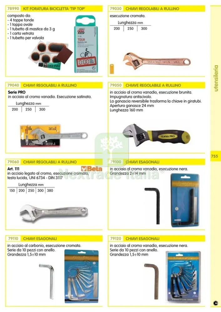 CHIAVE A RULLINO "PRO" MM. 250 — Chiavi e bussole — rif. FERX.8651 — foto 2 CHIAVE A RULLINO "PRO" MM. 250 — Chiavi e bussole — rif. FERX.8651 — foto 2