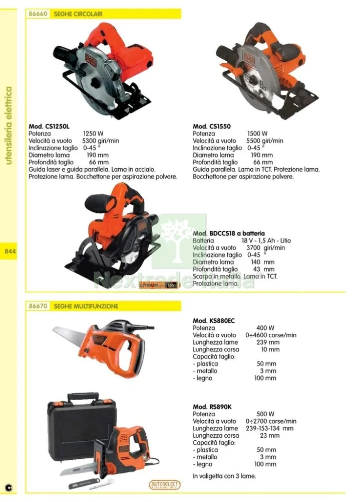 SEGA CIRCOLARE B+D CS1250L — Smerigliatrici e seghe — rif. FERX.93528 — foto 2