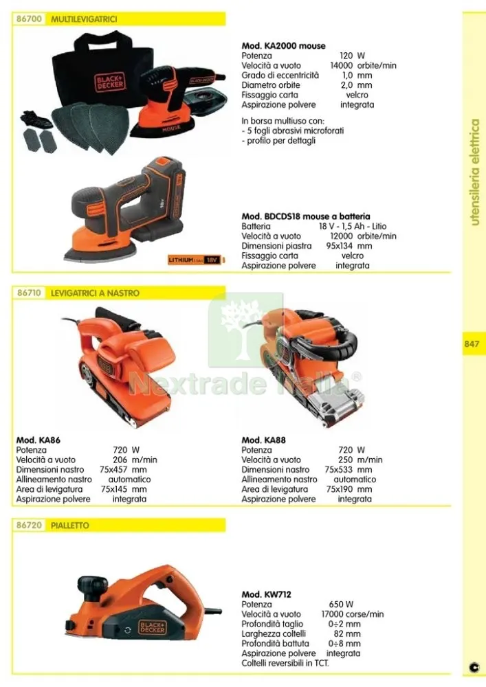 B+D LEVIGATRICE A NASTRO KA88-QS 720W MM 75X533 — Smerigliatrici e seghe — rif. FERX.41754 — foto 2 B+D LEVIGATRICE A NASTRO KA88-QS 720W MM 75X533 — Smerigliatrici e seghe — rif. FERX.41754 — foto 2