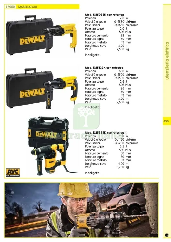 Dewalt Tassellatore MOD. D25333K — Trapani e avvitatori — rif. FERX.4423 — foto 2 Dewalt Tassellatore MOD. D25333K — Trapani e avvitatori — rif. FERX.4423 — foto 2