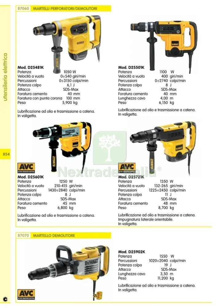 Dewalt Martello Perforatore Demolitore MOD. D25601K (6KG) — Trapani e avvitatori — rif. FERX.17776 — foto 2